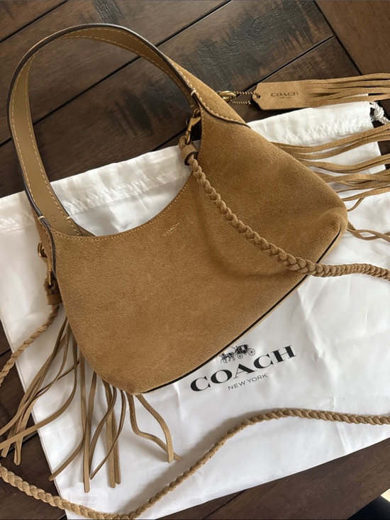 Coach Handbags - Brooklyn 23 Fringe Suede Shoulder Bag